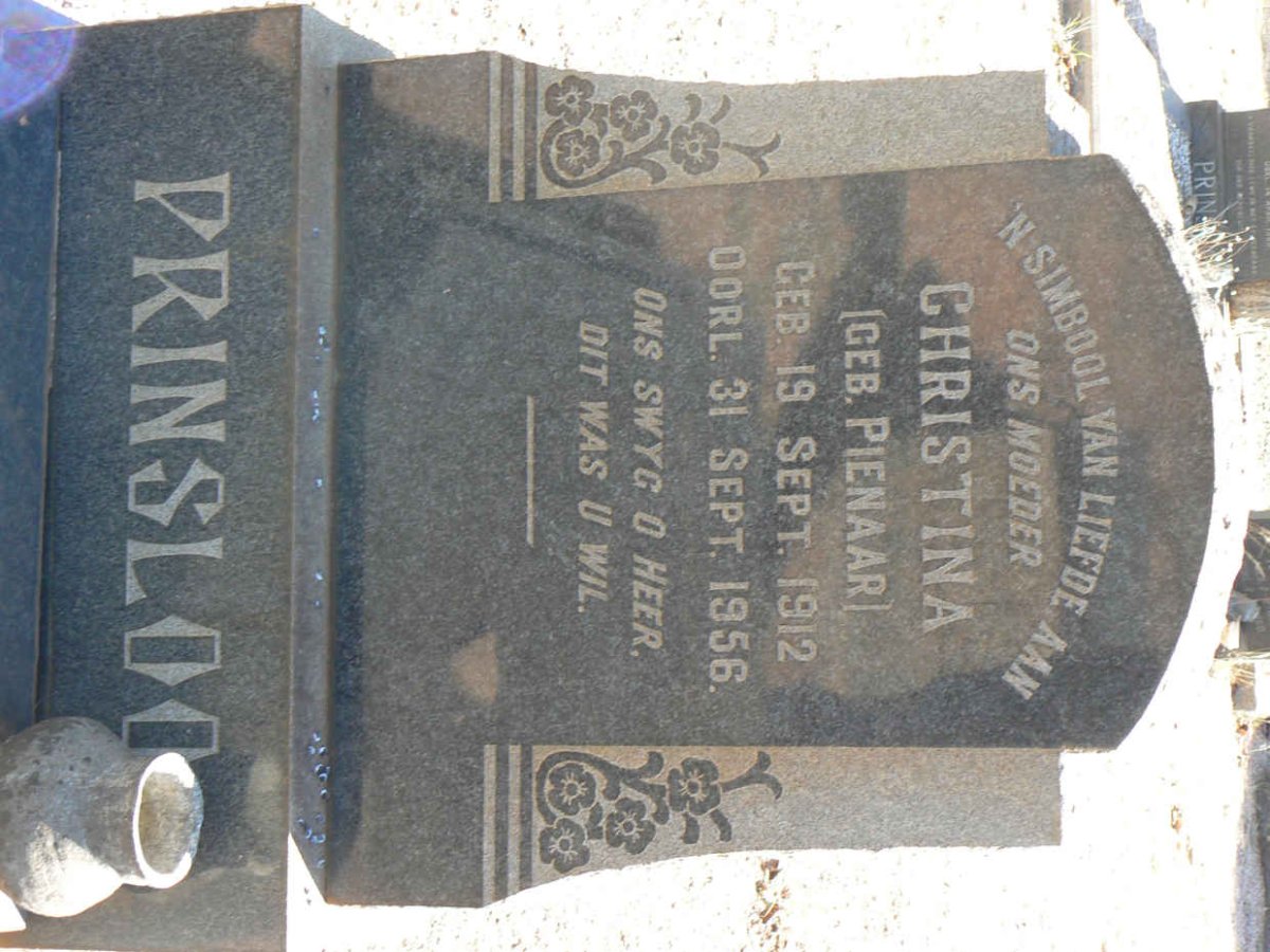 PRINSLOO Christina nee PIENAAR 1912-1956
