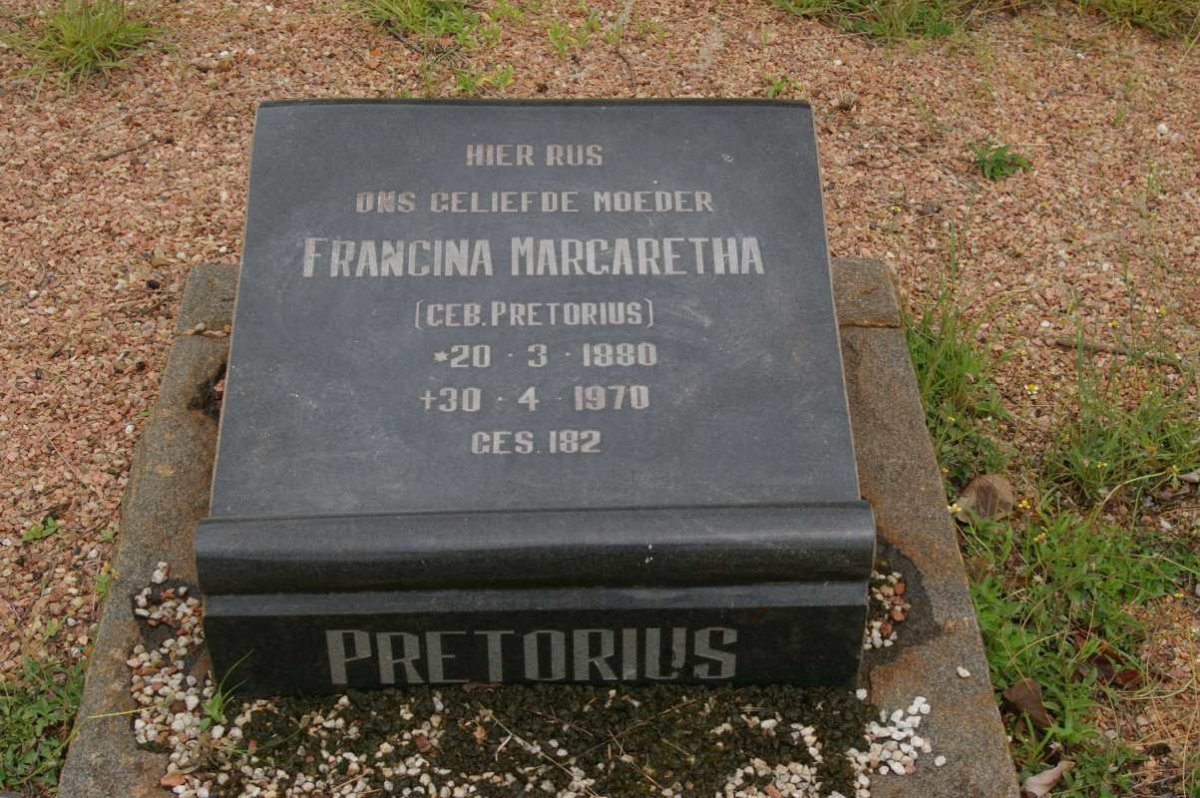 PRETORIUS Petrus Johannes 1877-1958 &amp; Francina Margaretha PRETORIUS 1880-1970