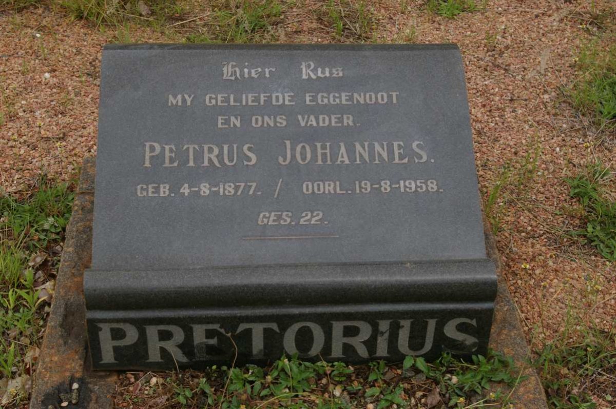 PRETORIUS Petrus Johannes 1877-1958 &amp; Francina Margaretha PRETORIUS 1880-1970