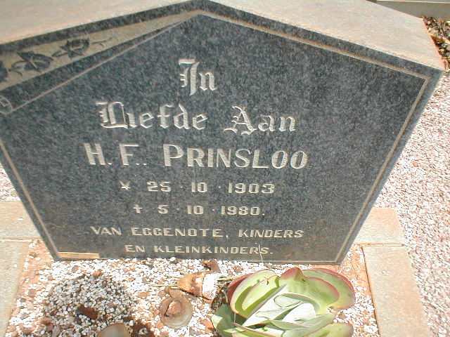 PRINSLOO H.F. 1903-1980