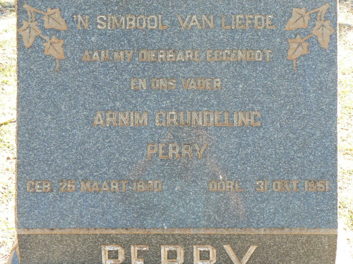 PERRY Arnim Grundeling 1890-1951