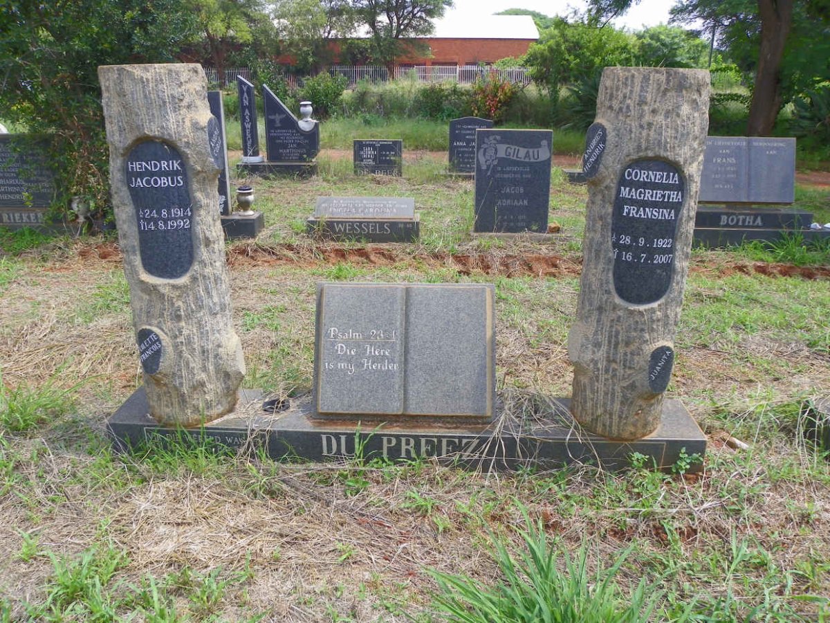 PREEZ Hendrik Jacobus, du 1914-1992 &amp; Cornelia Magrietha Fransina 1922-2007