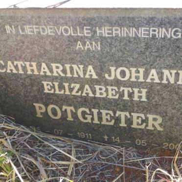POTGIETER Catharina Johanna Elizabeth 1911-2001