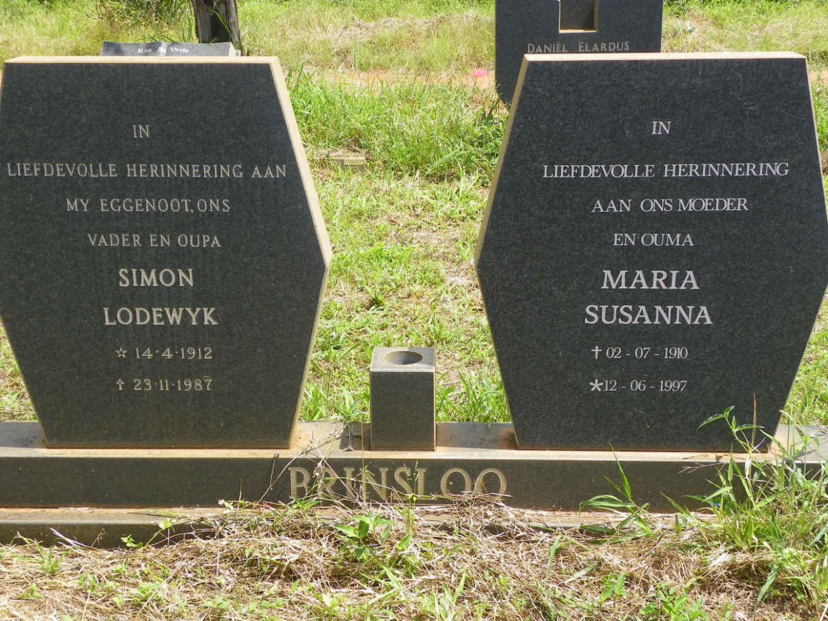 PRINSLOO Simon Lodewyk 1912-1987 &amp; Maria Susanna 1910-1997