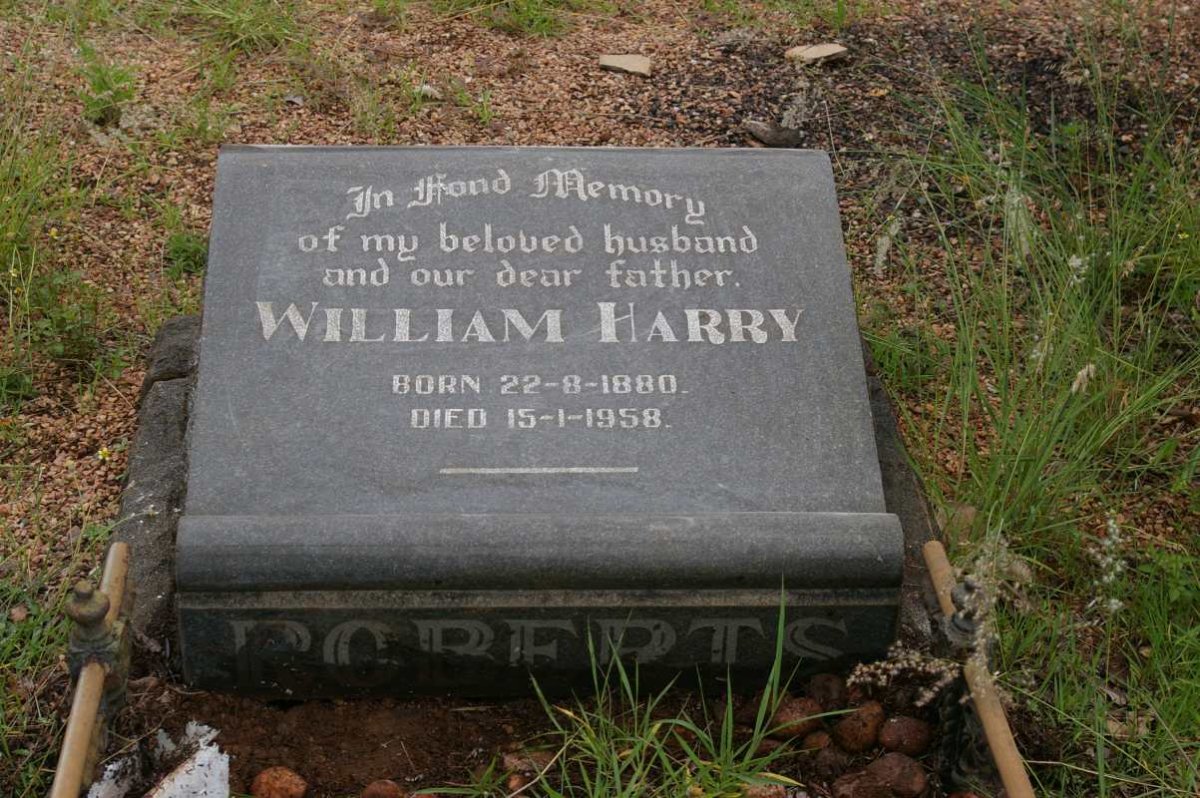ROBERTS William Harry 1880-1958