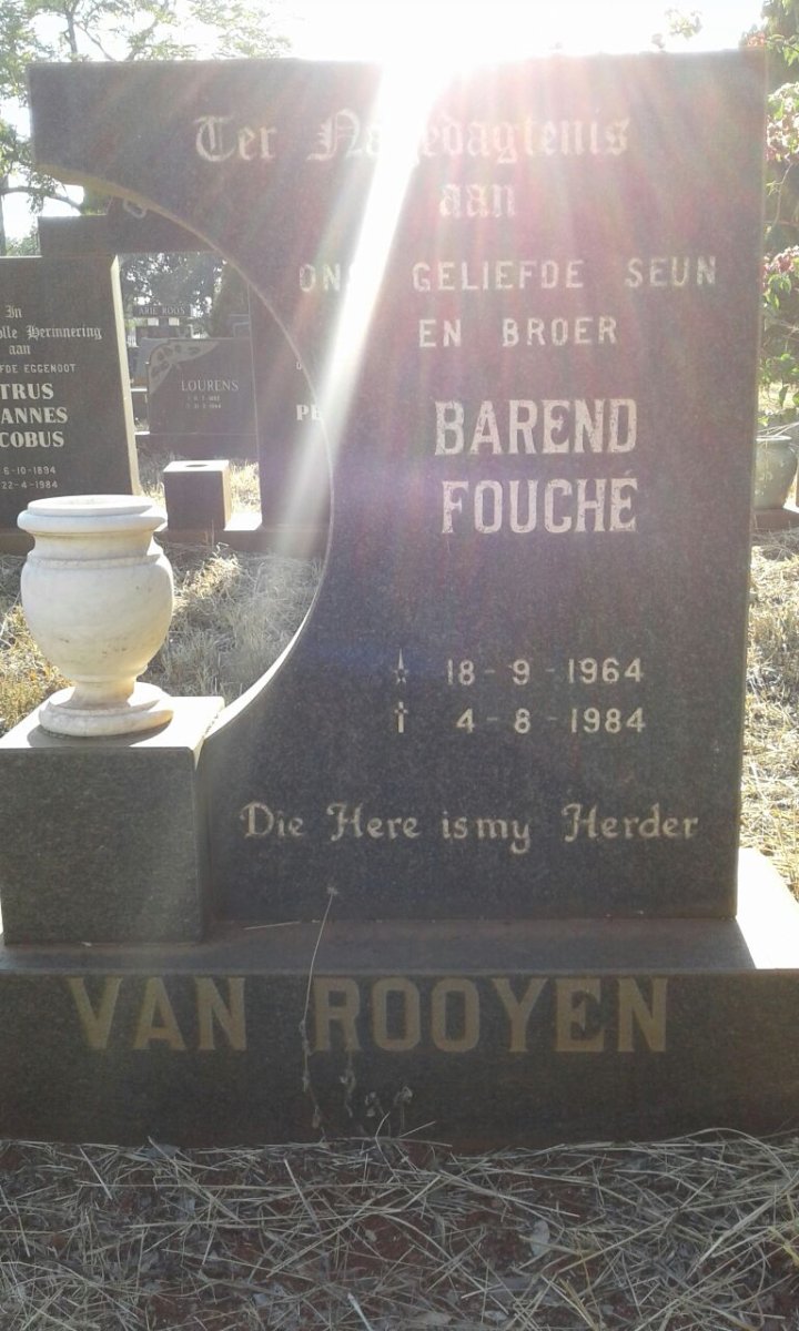 ROOYEN Barend Fouche, van 1964-1984