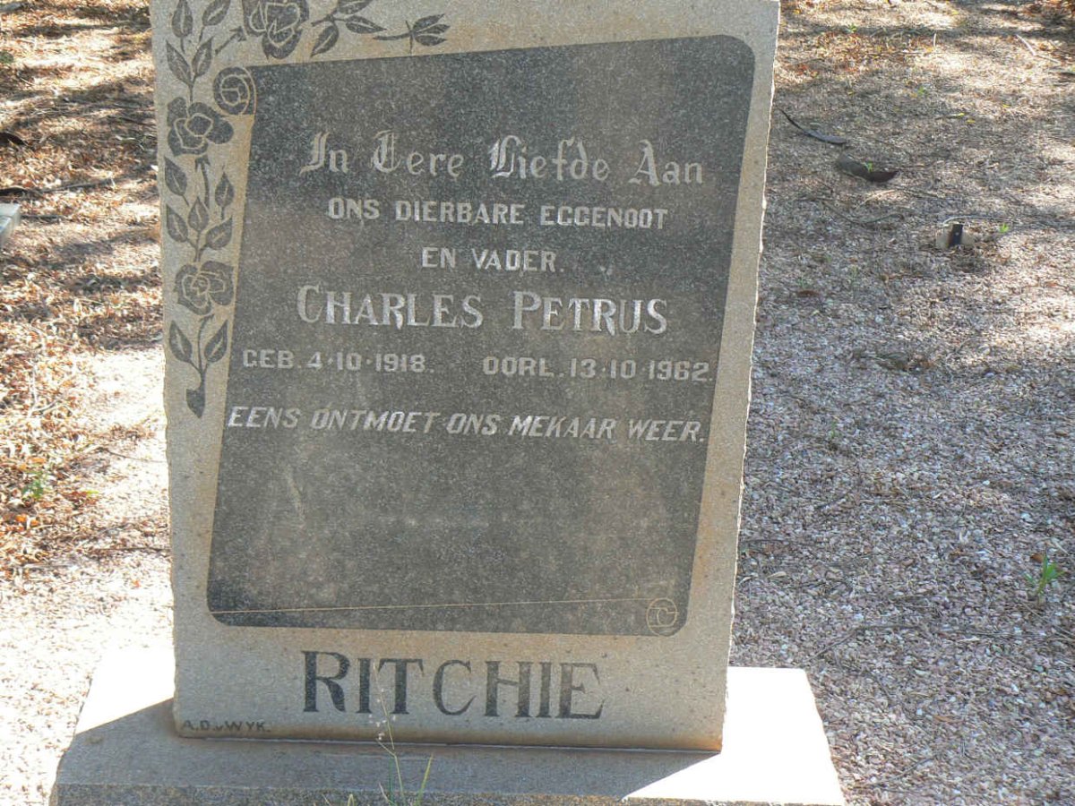 RITCHIE Charles Petrus 1918-1962