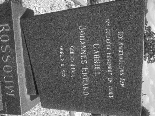 ROSSOUW Gabriel Johannes Ekhard 1944-1972