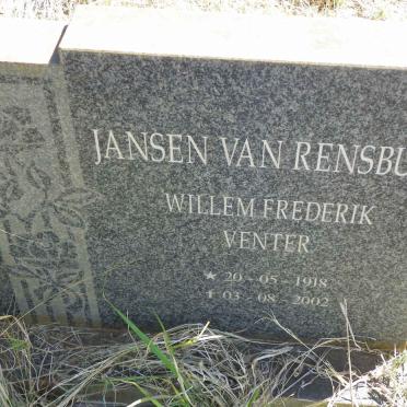 RENSBURG Willem Frederik Venter, Jansen van 1918-2002