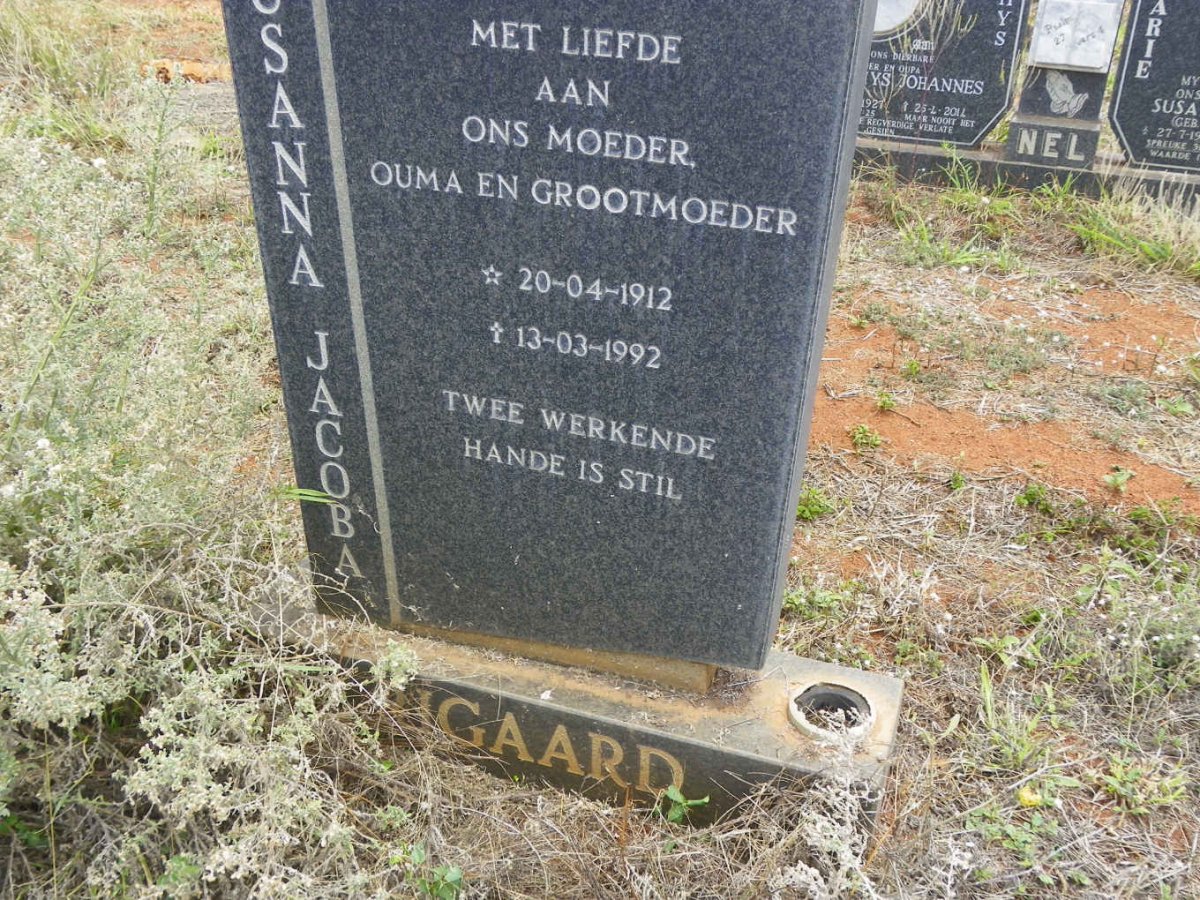 RIGAARD Susanna Jacoba 1912-1992