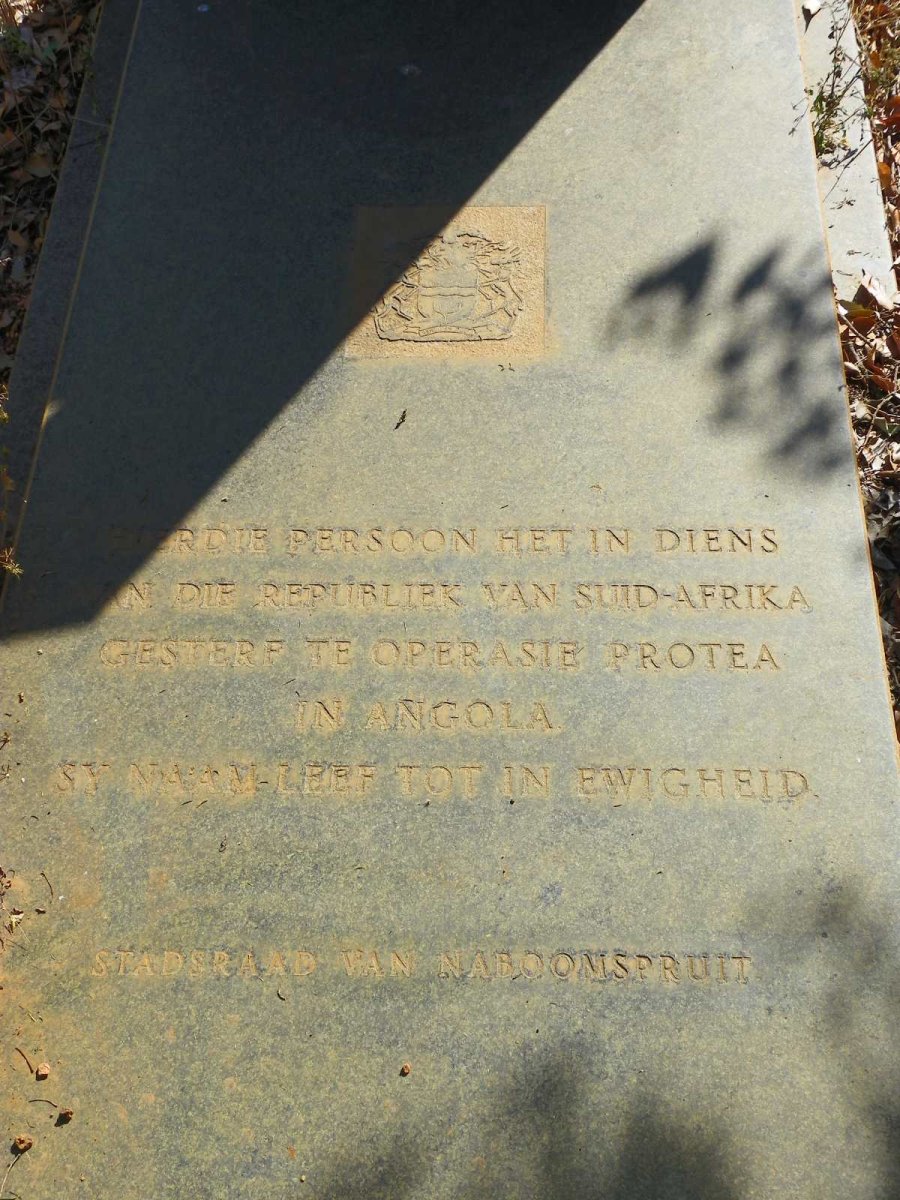 RENSBURG David N., Jansen van 1960-1981
