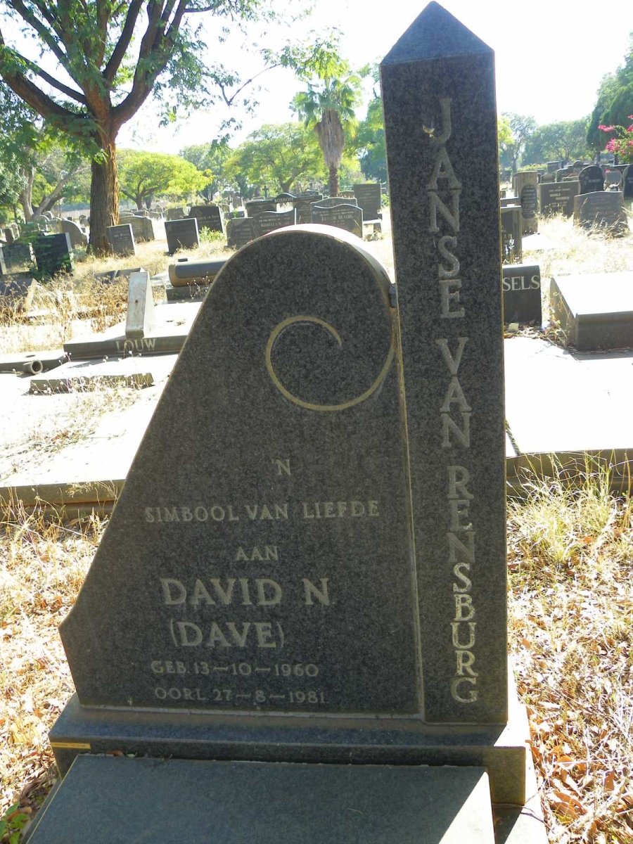 RENSBURG David N., Jansen van 1960-1981