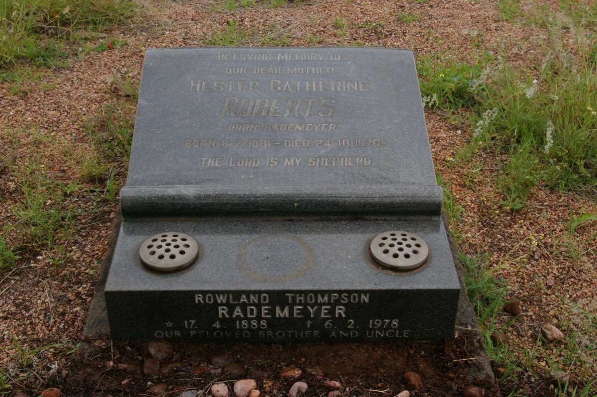 RADEMEYER Rowland Thompson 1888-1978