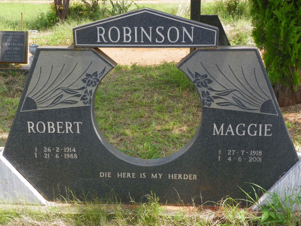 ROBINSON Robert 1914-1988 &amp; Maggie 1918-2001