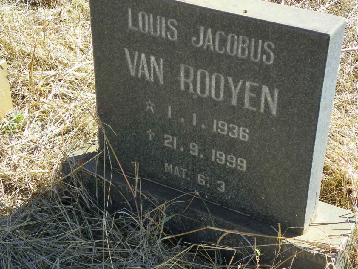ROOYEN Louis Jacobus, van 1936-1999