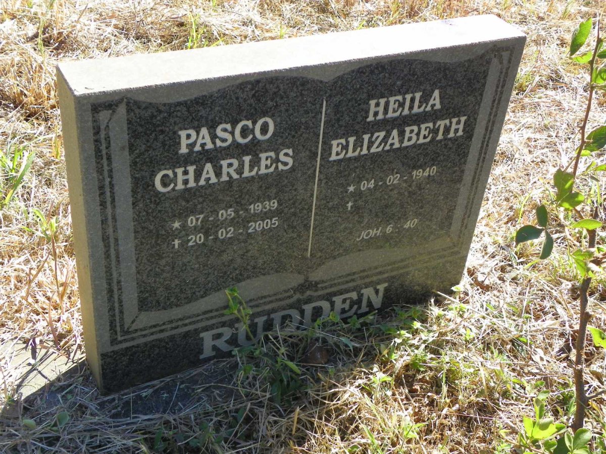 RUDDEN Pasco Charles 1939-2005 &amp; Heila Elizabeth 1940-