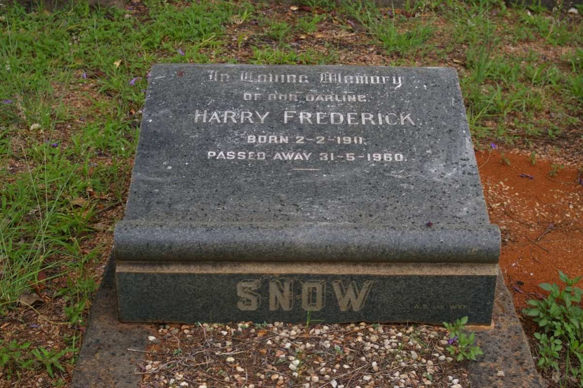 SNOW Harry Frederick 1911-1960