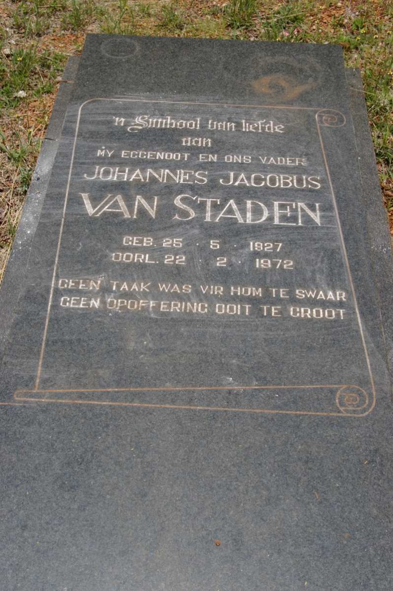 STADEN Johannes Jacobus, van 1927-1972