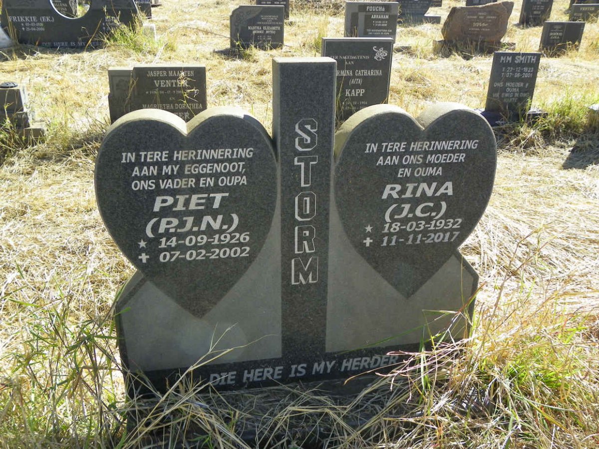 STORM P.J.N. 1926-2002 & J.C. 1932-2017