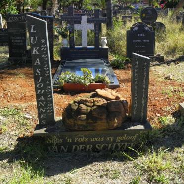 SCHYFF Lukas Johannes, van der 1937-2003 Theresa Susannah 1941-2005