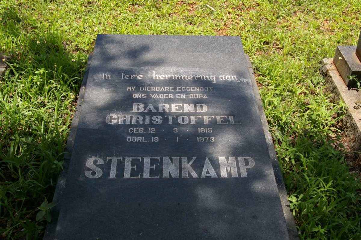 STEENKAMP Barend Christoffel 1915-1973