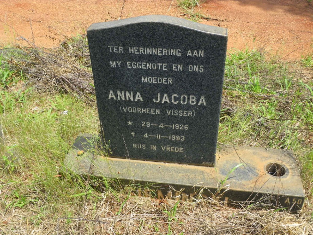 SIEMINSKI Anna Jacoba voorheen VISSER 1926-1993