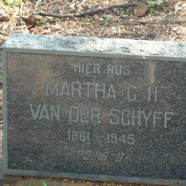 SCHYFF Martha G.H., van der 1861-1945