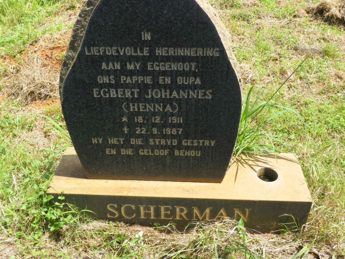 SCHERMAN Egbert Johannes 1911-1987