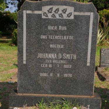 SMITH Johanna D. nee WILLEMSE 1882-1970