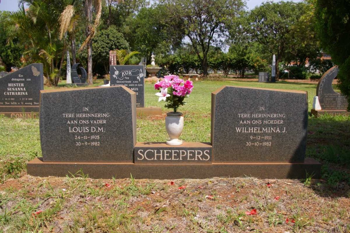 SCHEEPERS Louis D.M. 1905-1982 &amp; Wilhelmina J. 1911-1982