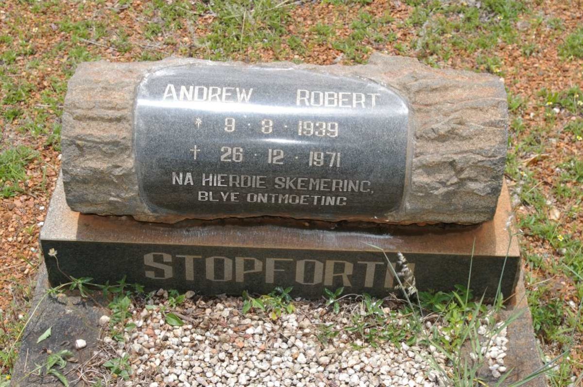 STOPFORTH Andrew Robert 1939-1971