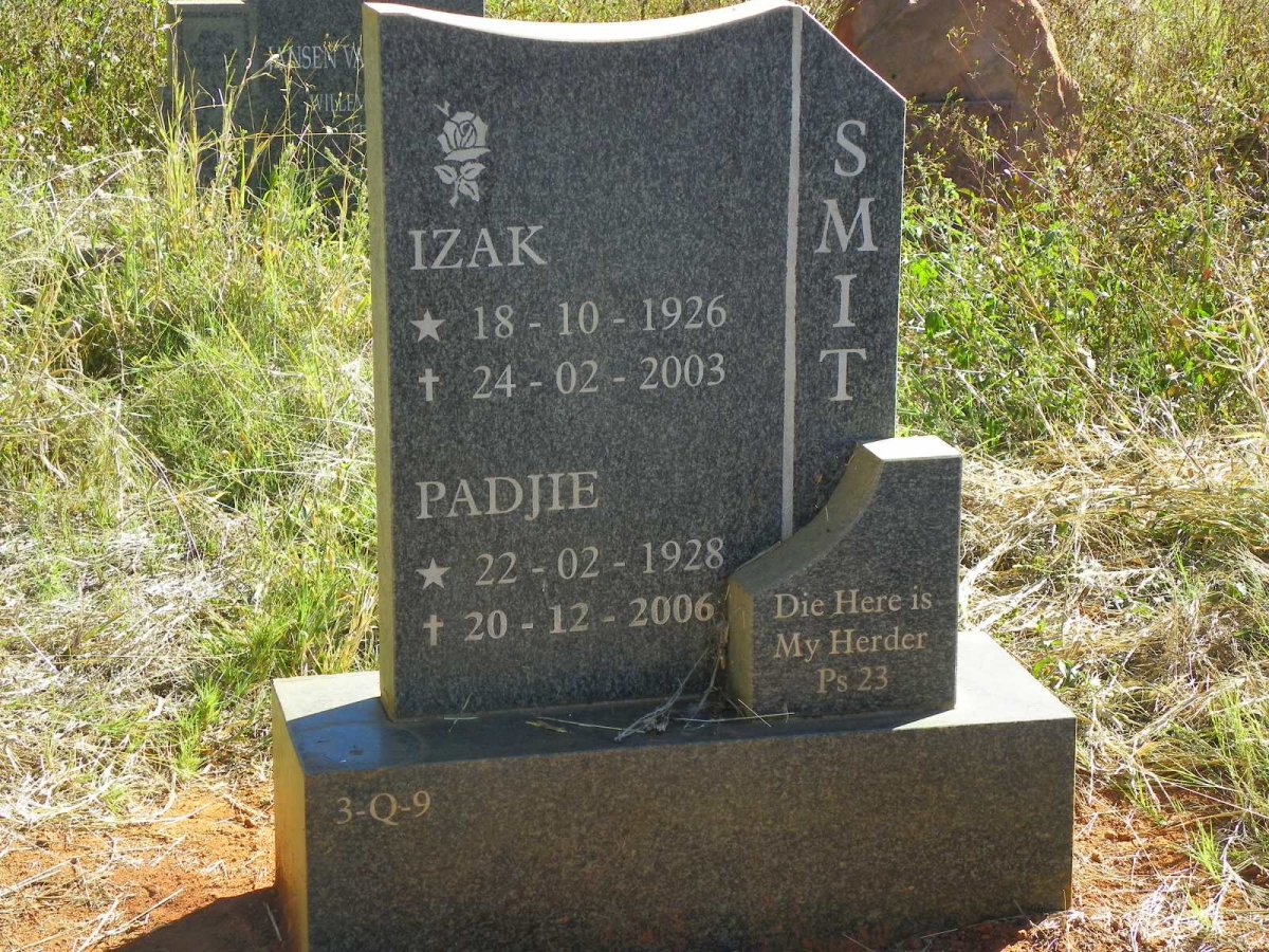 SMIT Izak 1926-2003 &amp; Padjie 1928-2006