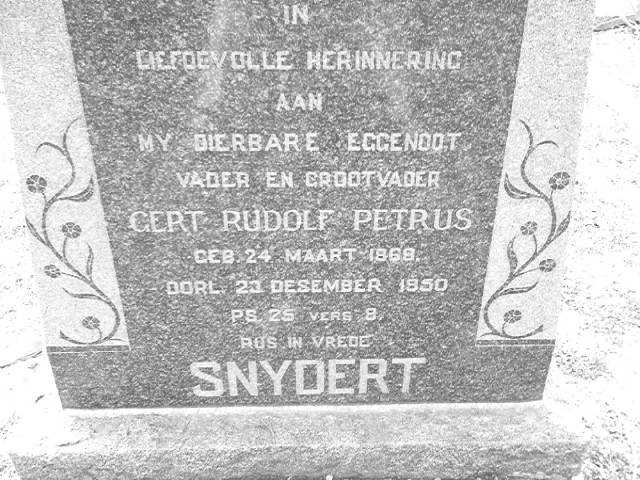 SNYDERT Gert Rudolf Petrus 1868-1950