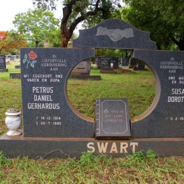 SWART Petrus Daniel Gerhardus 1914-1985 &amp; Susara Dorothea 1927-