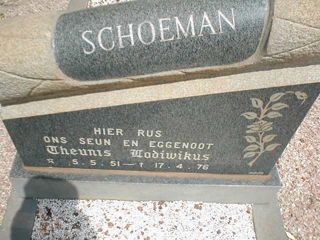 SCHOEMAN Theunis Lodiwikus 1951-1976