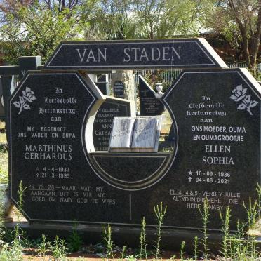 STADEN Marthinus Gerhardus, van 1937-1995 &amp; Ellen Sophia 1936-2021