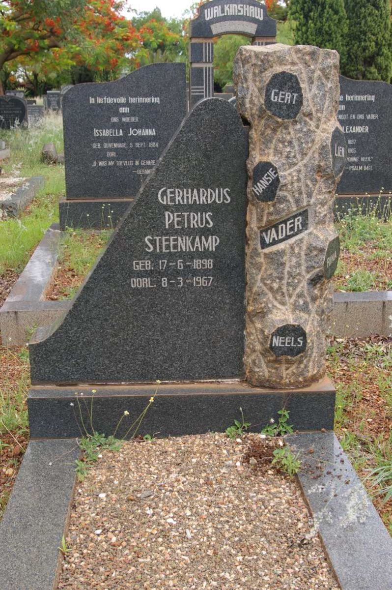 STEENKAMP Gerhardus Petrus 1898-1967 &amp; Maria Catharina ROETS 1904-1974