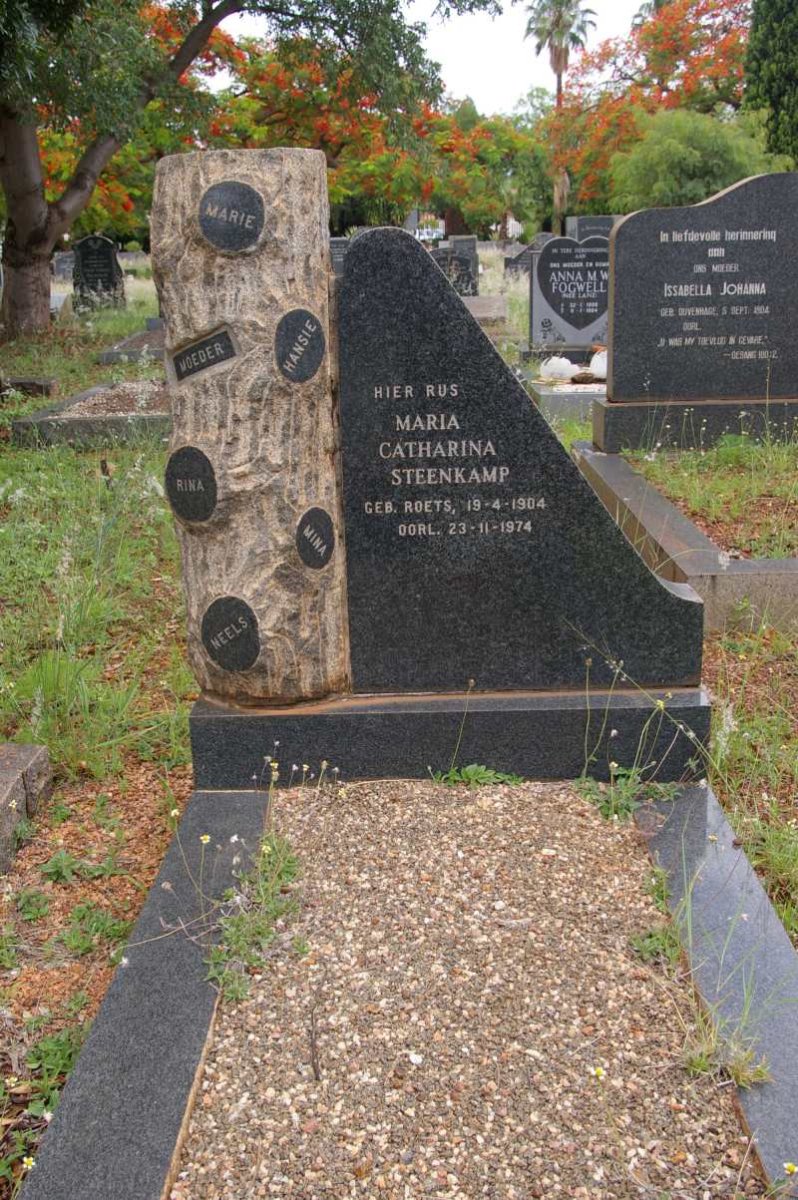 STEENKAMP Gerhardus Petrus 1898-1967 &amp; Maria Catharina ROETS 1904-1974