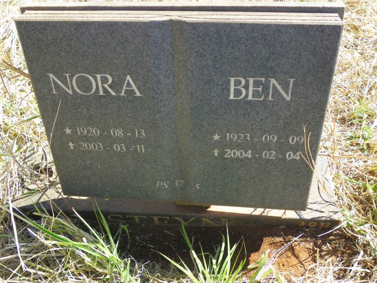 STEYN Ben 1923-2004 & Nora 1920-2003