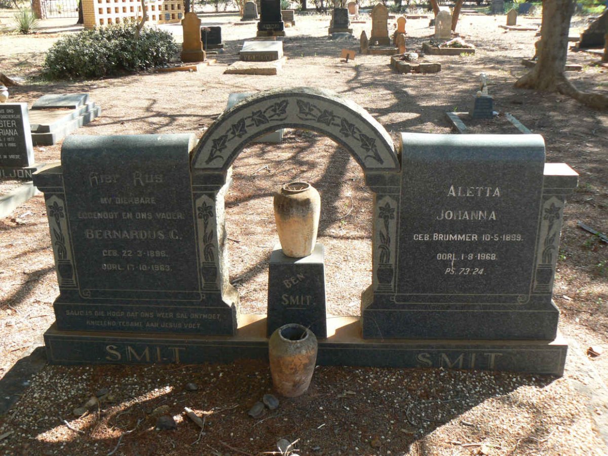 SMIT Bernardus G. 1896-1963 &amp; Aletta Johanna BRUMMER 1899-1968