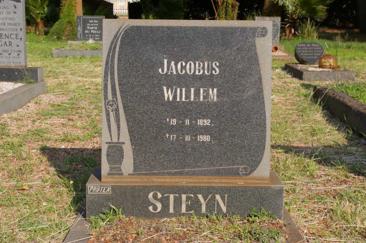 STEYN Jacobus Willem 1892-1980