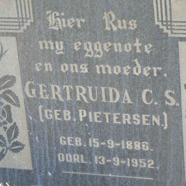 SMIT Gertruida C.S. nee PIETERSEN 1886-1952