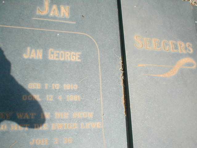 SEEGERS Jan George 1910-1981 & Jacoba Petra GOUS 1917-1973 _1