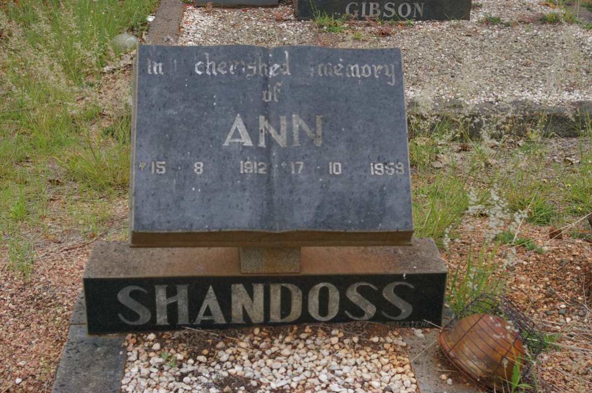 SHANDOSS Ann 1912-1959