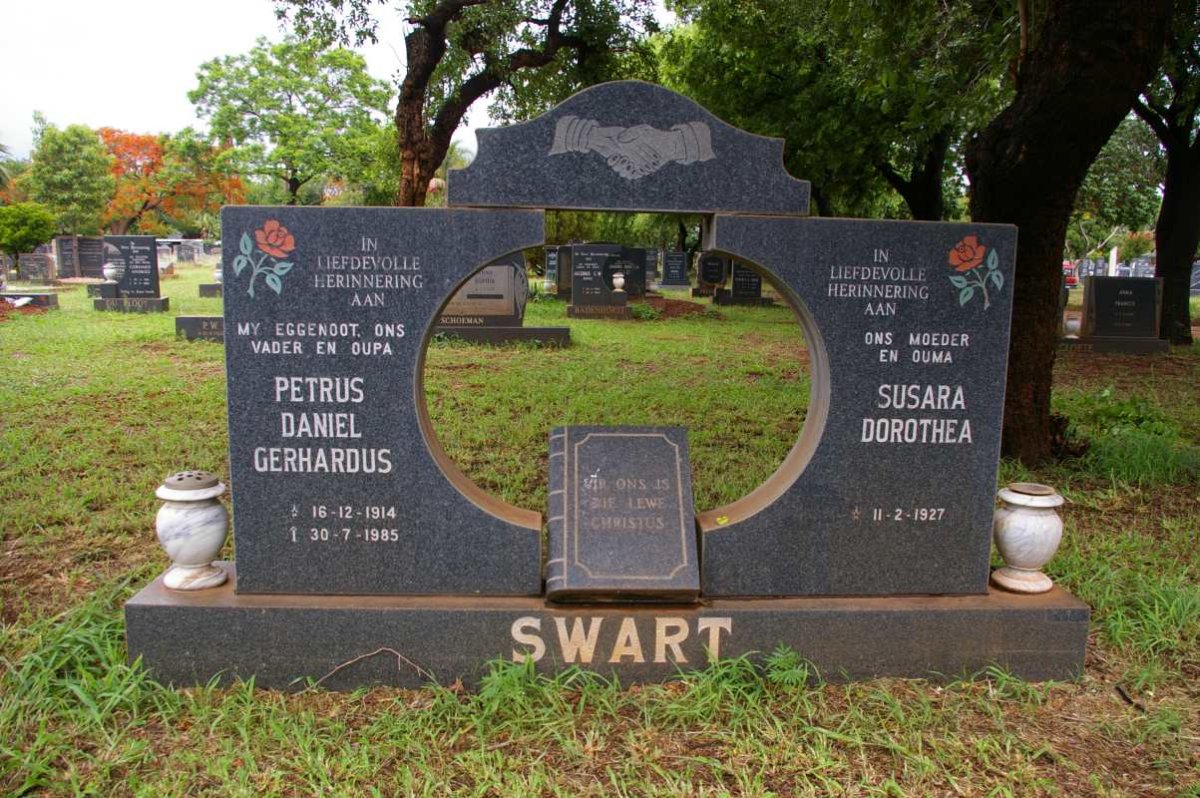 SWART Petrus Daniel Gerhardus 1914-1985 &amp; Susara Dorothea 1927-