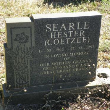 SEARLE Hester nee COETZEE 1903-1997