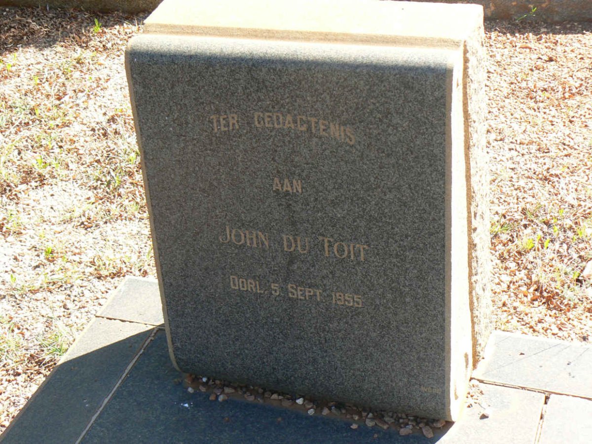 TOIT John, du -1955