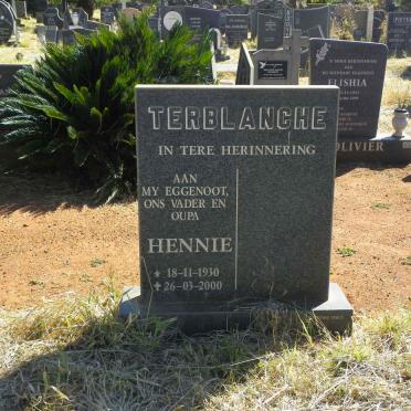 TERBLANCHE Hennie 1930-2000