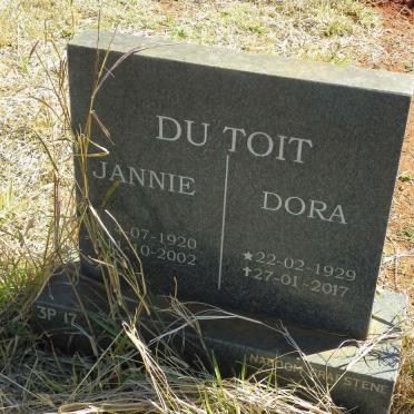 TOIT Jannie, du 1920-2002 & Dora 1929-2017