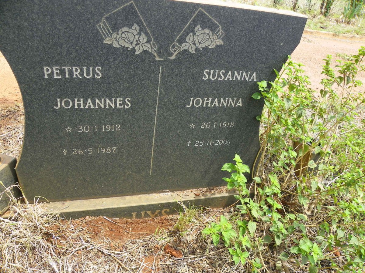 UYS Petrus Johannes 1912-1987 &amp; Susanna Johanna 1918-2006